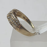 LADIES 9CT DIAMOND RING 2.5GMS Ring Size M / 6.5 US